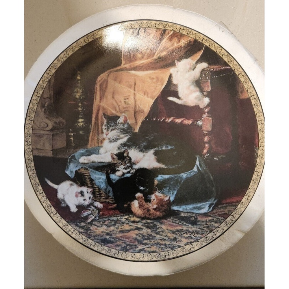 W S George "Little Athletes"‎  Plate Collectible Feline Fancy